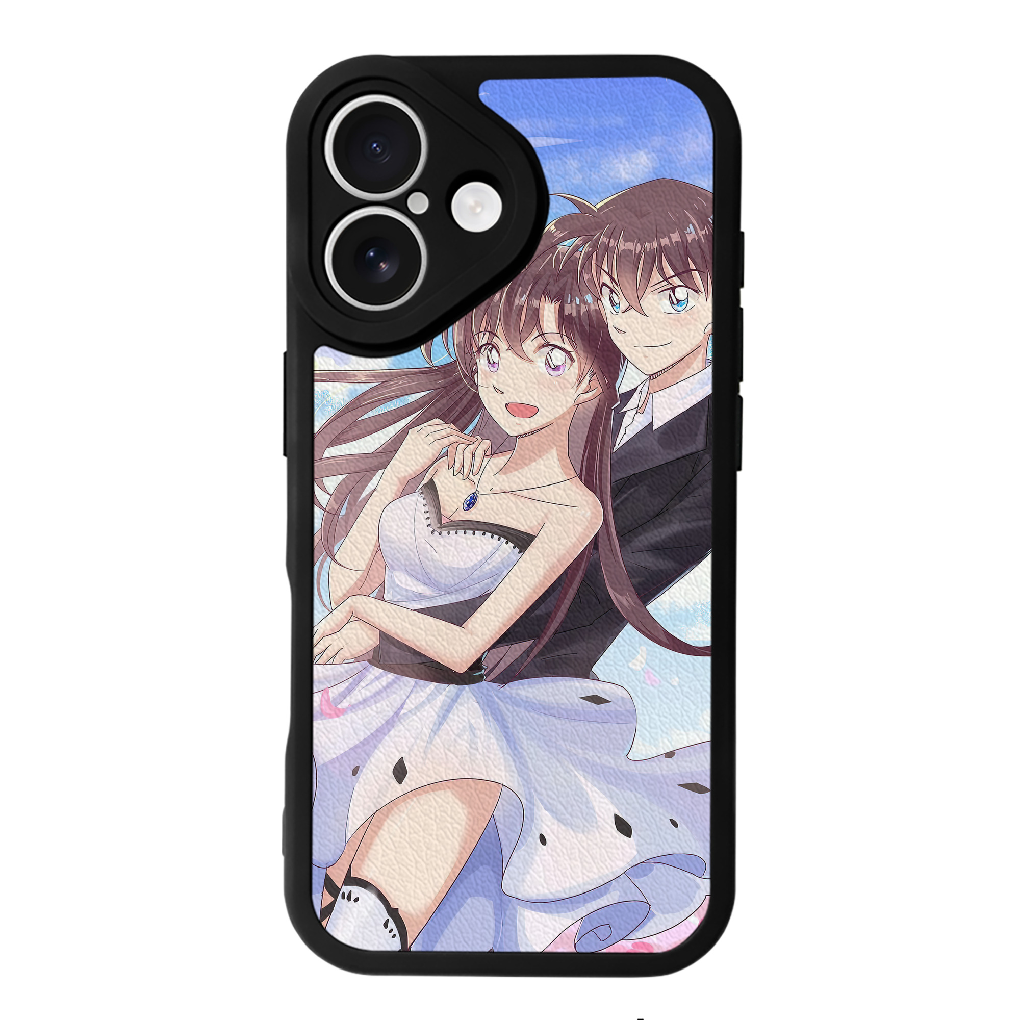 （画像用） 名探偵コナン Detective Conan 【iPhone 16シリーズ対応】シリコンスマホケース（レザー調） 材質：シリコン